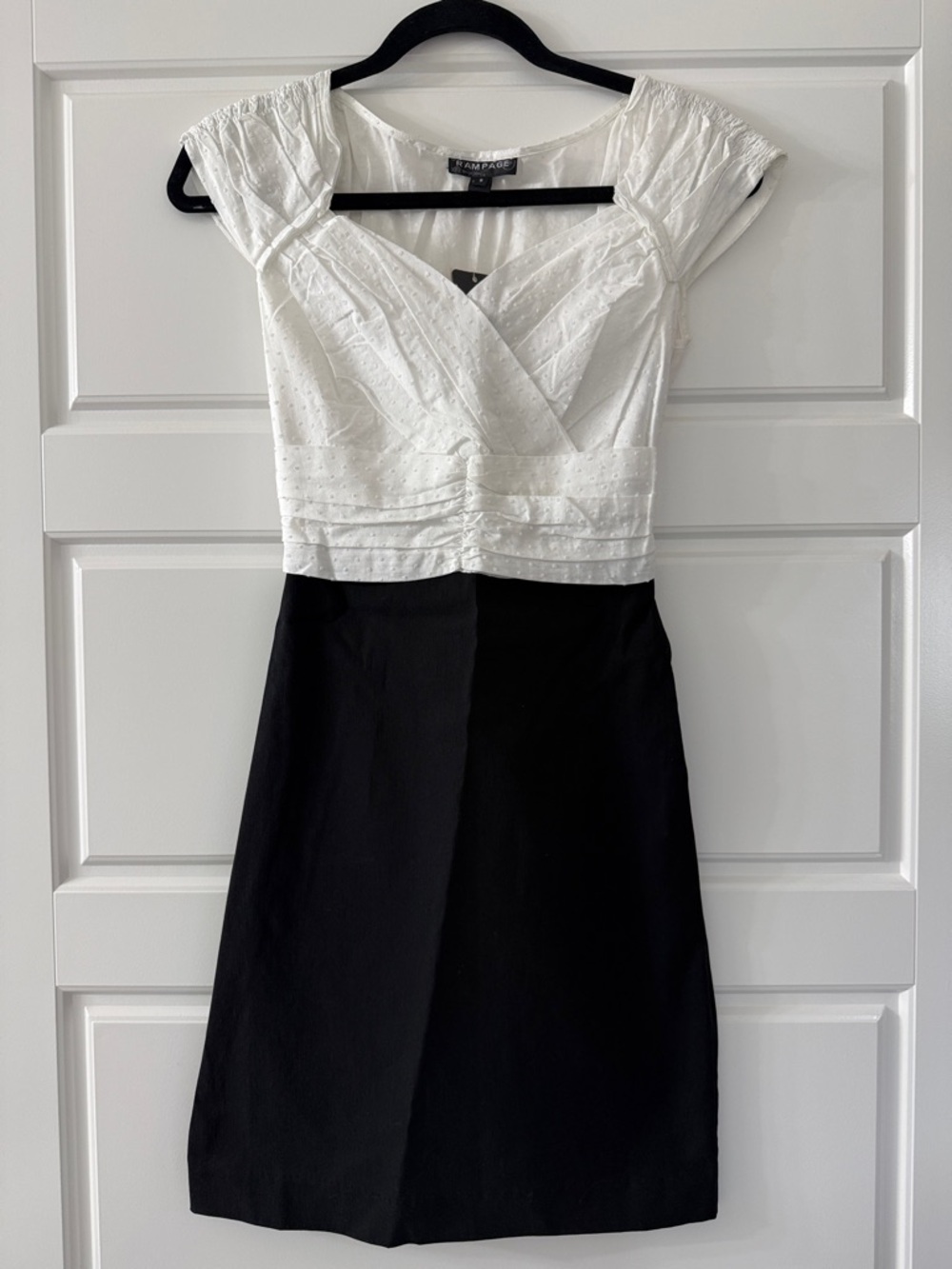 Rampage Two-Tone Black & White Maxi Dress